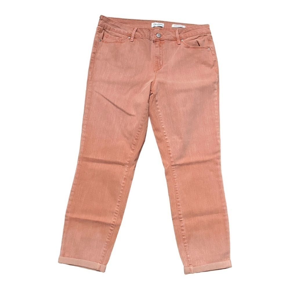 Jessica Simpson Size 12/31 Rolled Cropped Skinny Jeans Stretch Rosette